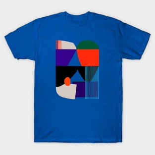 Vivid Geometric Collage T-Shirt